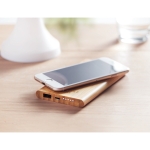 Bamboo draadloze powerbank met type C aansluiting 6.000 mAh Bamboo kleur hout sfeervolle hoofdweergave