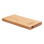 Bamboo draadloze powerbank met type C aansluiting 6.000 mAh Bamboo kleur hout hoofdweergave