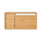 Bamboe desktopset met draadloze oplader Bamboo Tidy kleur wit vierde weergave