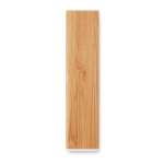 Bamboe Powerbank met gedrukt of gegraveerd logo 2.200 mAh Bamboo kleur hout derde weergave