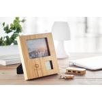 Bamboe fotolijst met weerstation Bamboo Plus kleur hout sfeervolle hoofdweergave