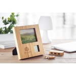 Bamboe fotolijst met weerstation Bamboo Plus kleur hout tweede sfeervolle hoofdweergave