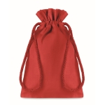 Klein zwart katoenen tasje bedrukken 105 g/m2 Night Boutique Small kleur rood