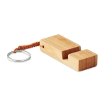 Bamboe sleutelhanger met mobiele telefoonhouder Bamboo Go kleur hout