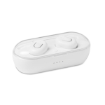 Set van 2 stereo in-ear oordopjes met bluetooth Opera kleur wit vierde weergave