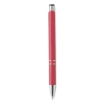 Eco pen met zilveren afwerking en blauwe inkt Aster Eco kleur rood vierde weergave