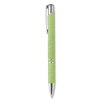 Eco pen met zilveren afwerking en blauwe inkt Aster Eco kleur groen tweede weergave