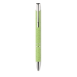 Eco pen met zilveren afwerking en blauwe inkt Aster Eco kleur groen derde weergave