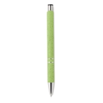 Eco pen met zilveren afwerking en blauwe inkt Aster Eco kleur groen vierde weergave