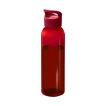 Opvallende Tritan drinkfles met logo 650ml Sunset Color kleur doorzichtig rood tweede weergave voorkant