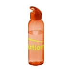 Opvallende Tritan drinkfles met logo 650ml Sunset Color kleur doorzichtig oranje tweede weergave met logo