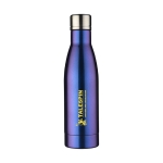 Fles met iriserende afwerking 500ml Avenue Lane Iris kleur blauw weergave tampondruk