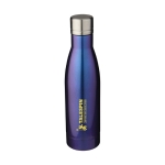 Fles met iriserende afwerking 500ml Avenue Lane Iris kleur blauw weergave tampondruk