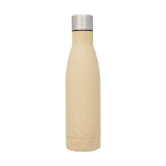 Bedrukte fles met houten deksel Avenue Lane Natural 500ml kleur hout tweede weergave voorkant