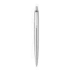 Bedrukte Parker pen met blauwe inkt Parker Jotter Inox kleur zilver weergave voorkant