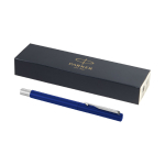 Elegante rollerpen van het merk Parker, zwarte inkt Parker Vector kleur blauw