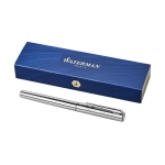 Luxe Waterman vulpen met blauwe inkt bedrukken Graduate kleur zilver weergave bedrukking logo 2