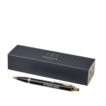 Parker pen met gouden afwerking blauwe inkt bedrukken Parker IM Gold met afdrukgebied