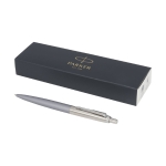 Parker pen met chromen afwerking inkt Parker Jotter XL kleur grijs tweede weergave voorkant