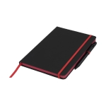 Notitieboekje met pen en kleurdetails A5 BlackBook kleur rood tweede weergave voorkant