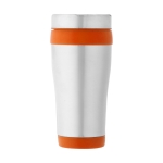 Gepersonaliseerde thermosbeker staal en plastic 410ml Inox Colors kleur oranje derde weergave