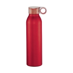 Promotionele antilekfles met matte afwerking Aluring 650ml kleur rood tweede weergave voorkant