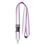 Lanyard met satijnlaag levertijd 5-9 dagen Double Sublim Plus Express kleur paars