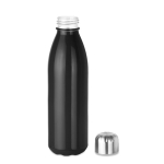 Gekleurde glazen fles met stalen dop 650ml UrbanStyle Crystal kleur zwart tweede weergave