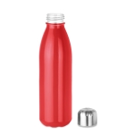 Gekleurde glazen fles met stalen dop 650ml UrbanStyle Crystal kleur rood tweede weergave