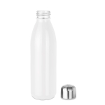 Gekleurde glazen fles met stalen dop 650ml UrbanStyle Crystal kleur wit tweede weergave