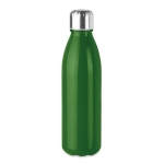 Gekleurde glazen fles met stalen dop 650ml UrbanStyle Crystal kleur groen