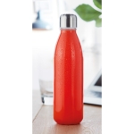 Gekleurde glazen fles met stalen dop 650ml UrbanStyle Crystal kleur oranje sfeervolle weergave