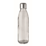 Gekleurde glazen fles met stalen dop 650ml UrbanStyle Crystal kleur doorzichtig grijs