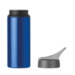 Metalen flessen bedrukken met opvouwbaar rietje 600ml Alu Sport kleur blauw vijfde weergave