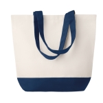 Canvas tas met bijpassende kleur basis en handvatten 170 g/m2 Promenade kleur blauw