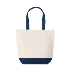 Canvas tas met bijpassende kleur basis en handvatten 170 g/m2 Promenade kleur blauw derde weergave