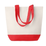 Canvas tas met bijpassende kleur basis en handvatten 170 g/m2 Promenade kleur rood