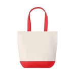 Canvas tas met bijpassende kleur basis en handvatten 170 g/m2 Promenade kleur rood derde weergave