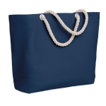 Strandtas met touwhengsels bedrukken 220 g/m2 Nautics kleur blauw