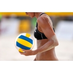 Beachvolleybal met logo Match kleur meerkleurig vijfde weergave