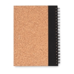 Notitieboekjes van gerecycled papier met pen A5 formaat EcoCork kleur zwart tweede weergave