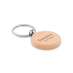 Houten sleutelhanger bedrukken Roundwood kleur hout hoofdweergave tweede weergave