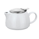 Theeservies met theepot met logo van 440 ml Duet kleur wit tweede weergave