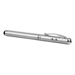 Metalen pen met LED, touch-stylus en laserpointer Keynote kleur mat zilver derde weergave