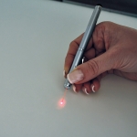 Metalen pen met LED, touch-stylus en laserpointer Keynote kleur mat zilver zesde weergave