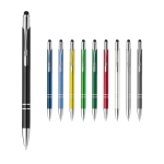 Aluminium zakelijke touch pen met logo Slimtouch diverse kleuren