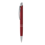 Pen met rubberen afwerking met blauwe inkt graveren Springfield Softr kleur bordeaux