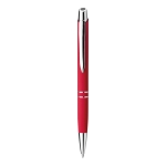 Pen met rubberen afwerking met blauwe inkt graveren Springfield Softr kleur rood eerste weergave