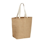 Jute tas met binnenlaminering 360 g/m2 Jute Plus kleur naturel