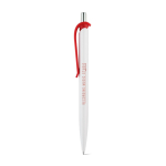 ABS-pen met clip in verschillende kleuren, blauwe inkt kleur rood afbeelding met logo